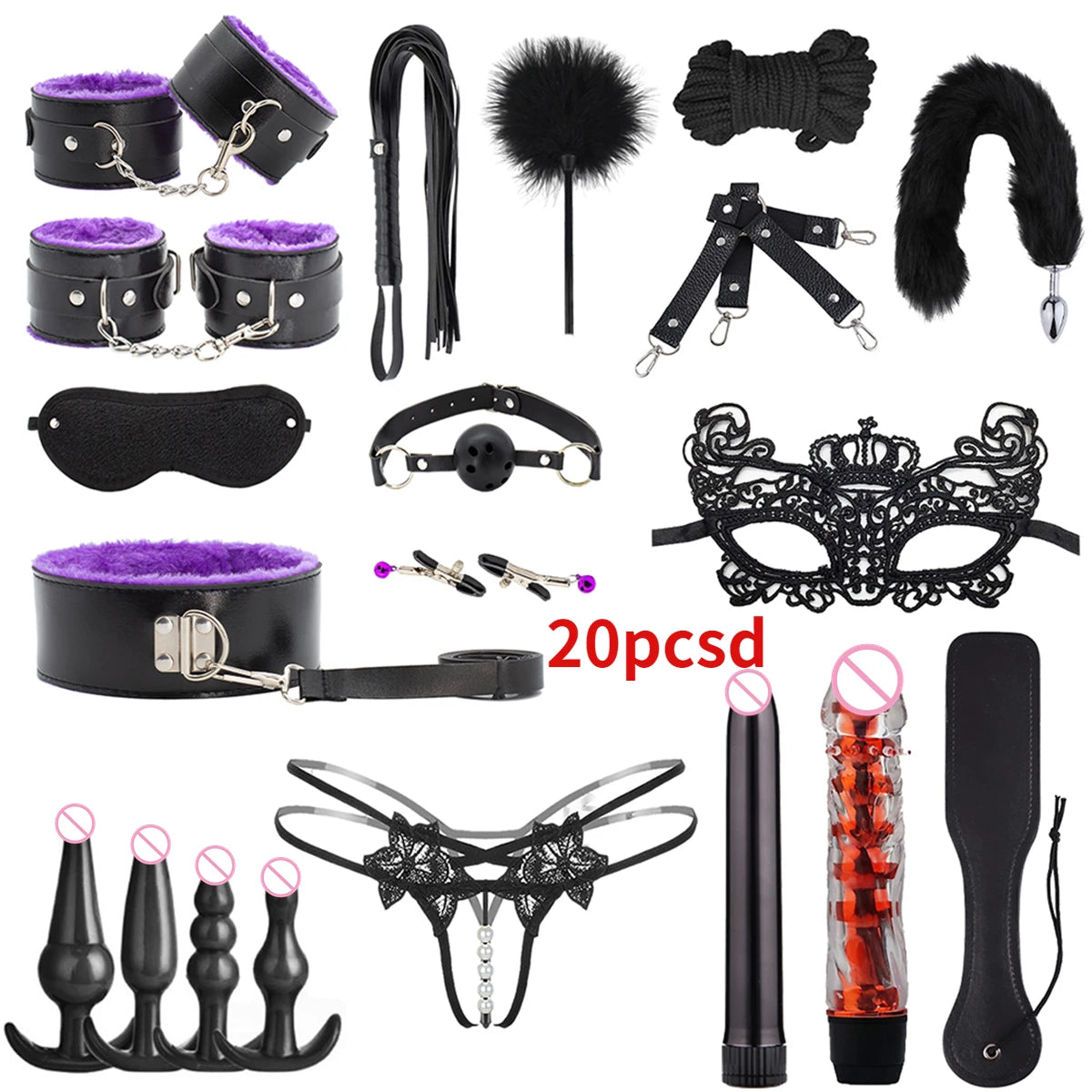 Sex toys for women BDSM sexual couples kit erotic accessories handcuffs for session Anal plug sex game Adult Sexy Toys sexyshop