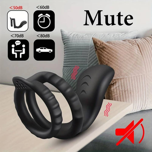 10 Modes Vibrator Cock Ring for Men Delay Ejaculation Penis Ring Sex Toys Lock Penisring Cockring Adult Male Sex Supplies