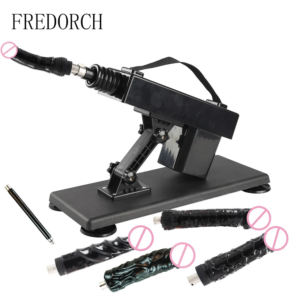 FREDORCH Automatic Thrusting Female Vibrator A2X Sex Machine Pumping Gun Vagina Anal Masturbation Adult Erotic Sex Toys