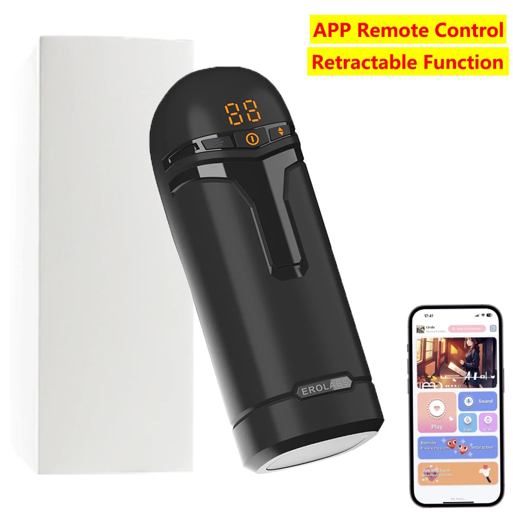 5 in 1 Male Electric Masturbation Cup App Control Telescopic Real Oral Vagina Sucking Blowjob Machine Sex Toys For Men Adult