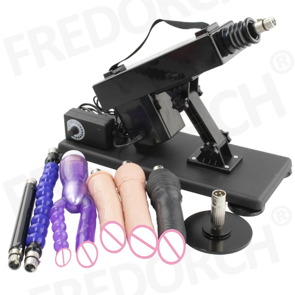 FREDORCH Automatic Thrusting Female Vibrator A2X Sex Machine Pumping Gun Vagina Anal Masturbation Adult Erotic Sex Toys