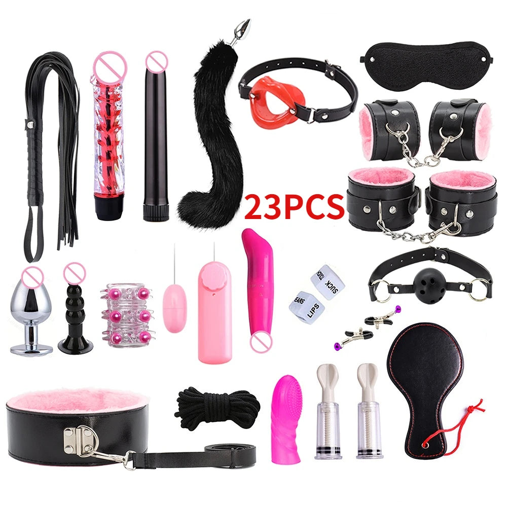 Sex toys for women BDSM sexual couples kit erotic accessories handcuffs for session Anal plug sex game Adult Sexy Toys sexyshop