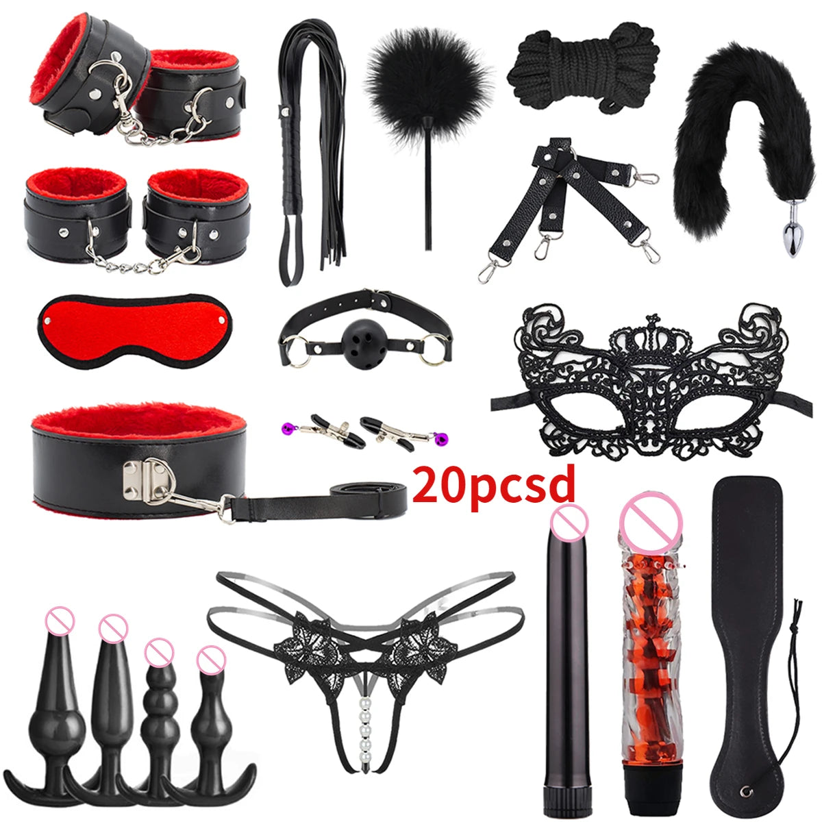 Sex toys for women BDSM sexual couples kit erotic accessories handcuffs for session Anal plug sex game Adult Sexy Toys sexyshop