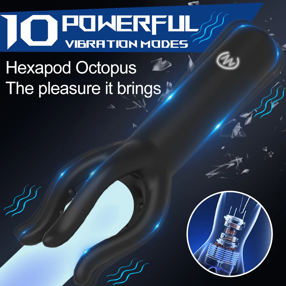 Penis Glans Trainer Masturbator Vibrator Ejaculation Delay Training 10 Speed Vibrating Male Pleasure Prolong Endurance Sex Toys