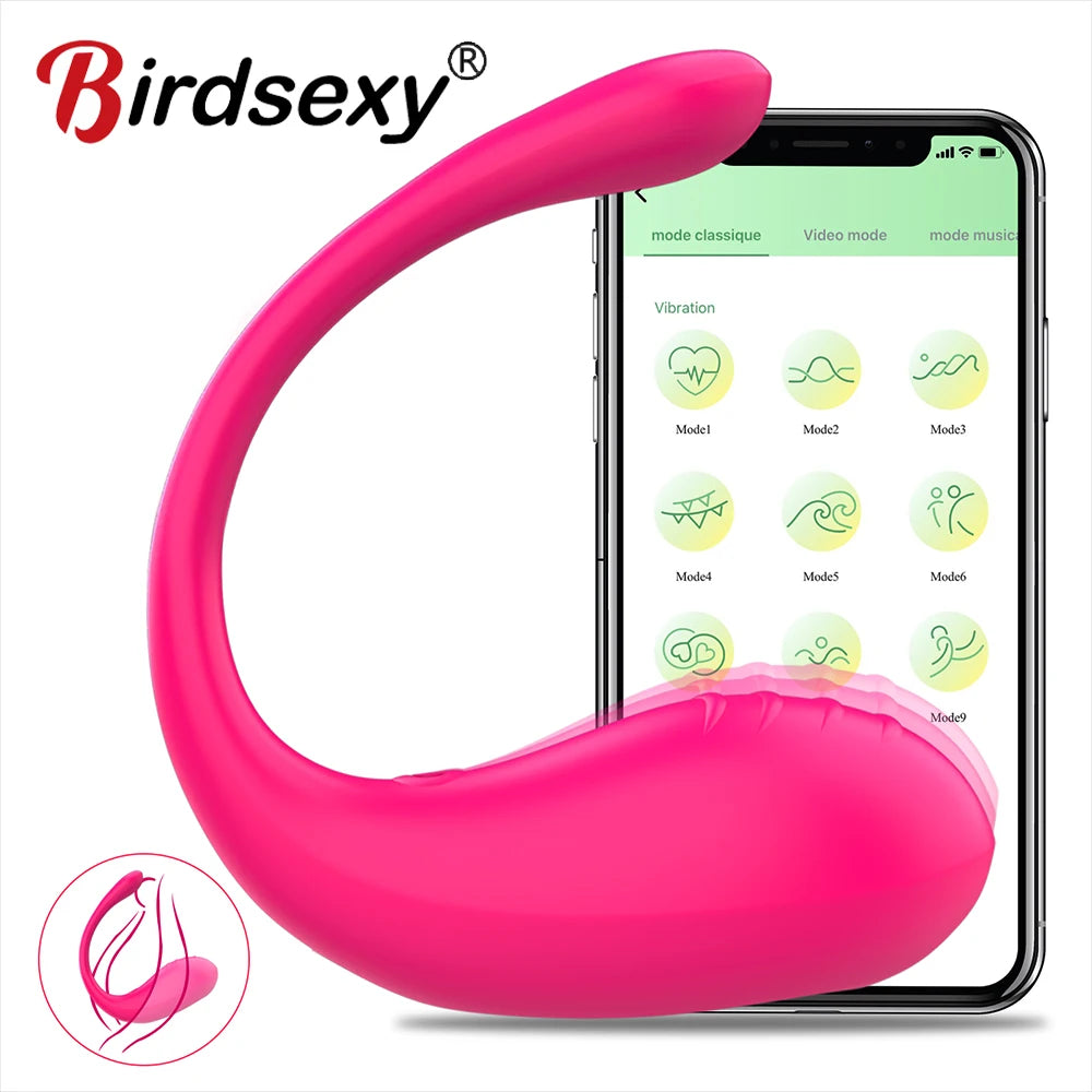 9 Speed APP Controlled Vaginal Vibrators G Spot Anal Vibrating Egg Massager Wearable Stimulator Adult Sex Toys for Women Couple