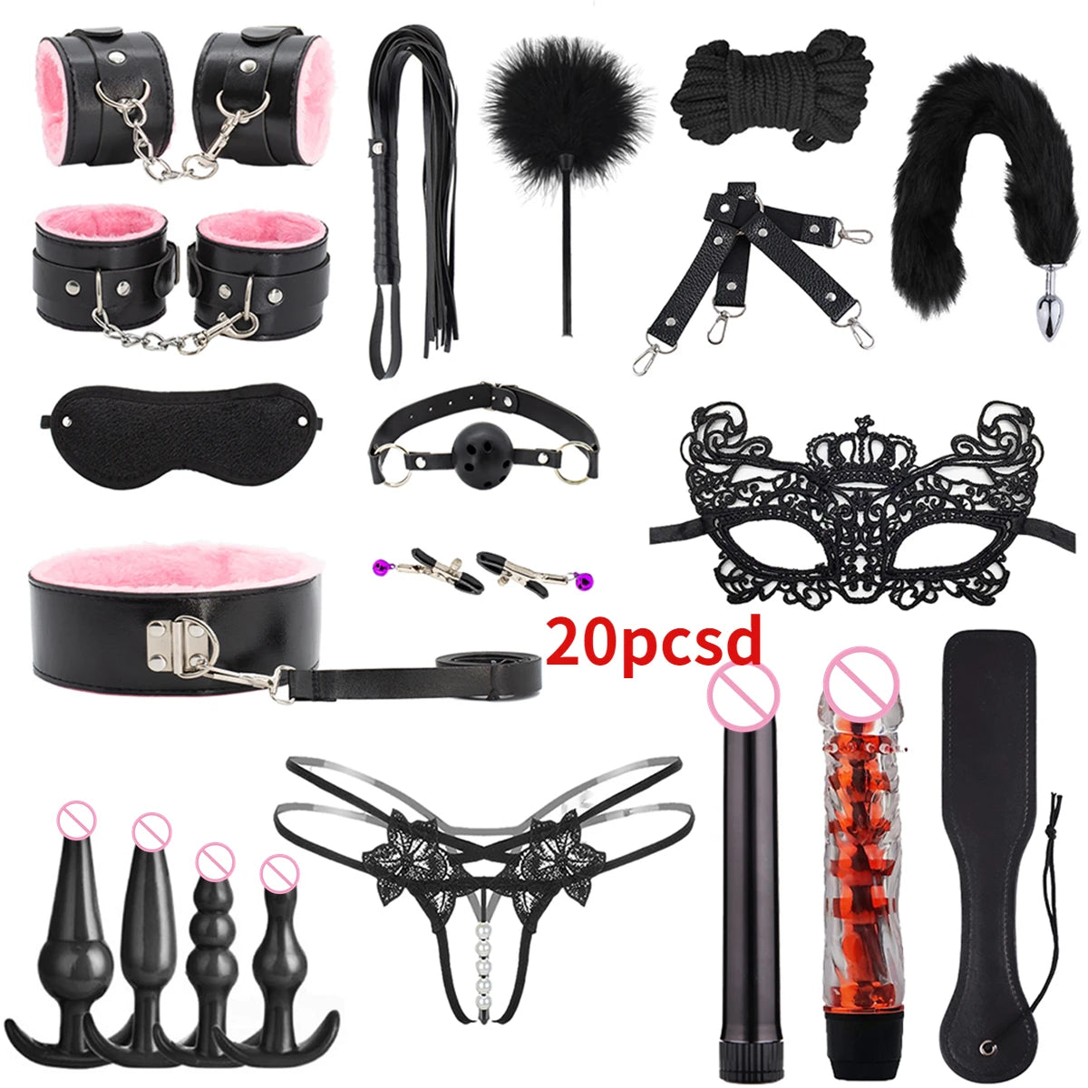 Sex toys for women BDSM sexual couples kit erotic accessories handcuffs for session Anal plug sex game Adult Sexy Toys sexyshop