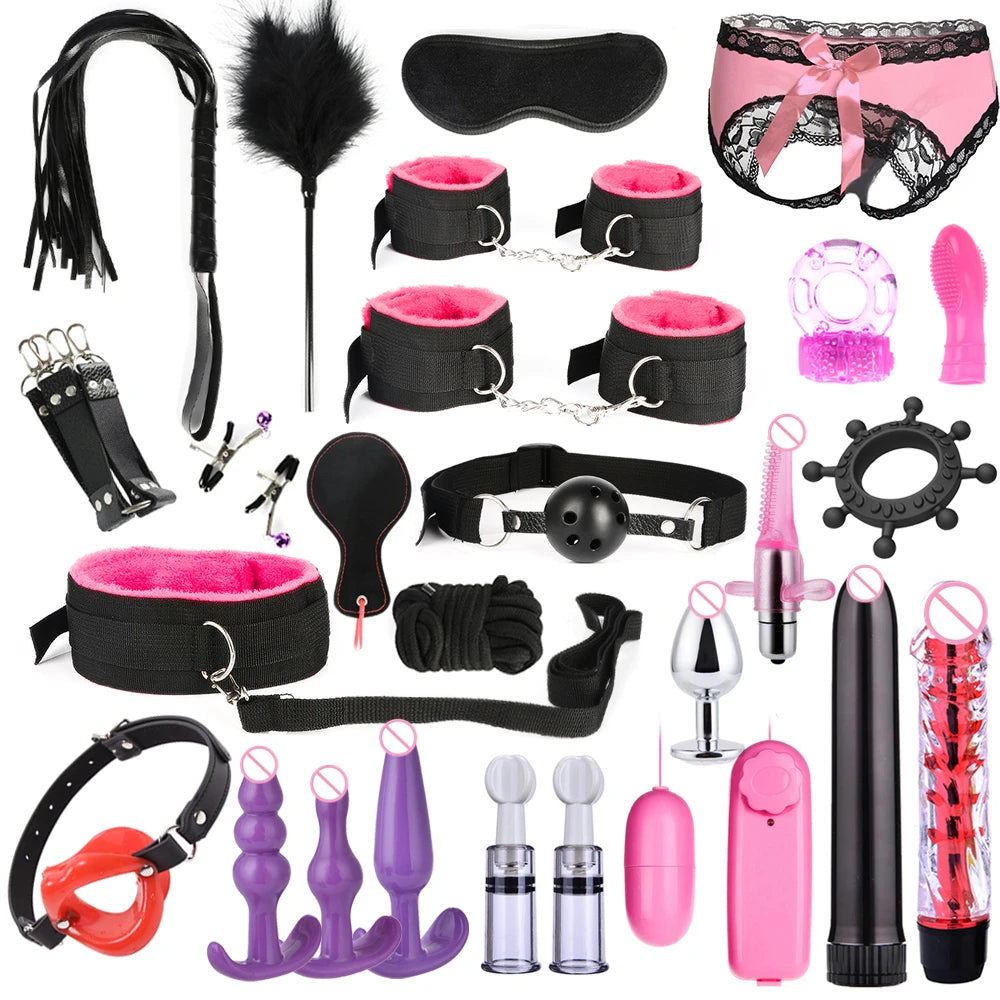 Sex toys for women BDSM sexual couples kit erotic accessories handcuffs for session Anal plug sex game Adult Sexy Toys sexyshop