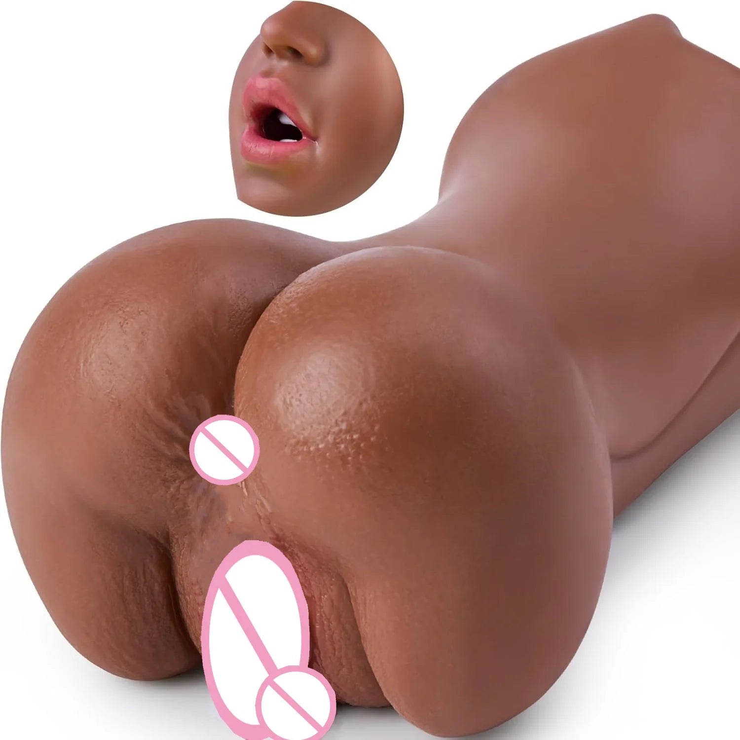 3 in 1 Male Masturbator Realistic Vagina Anal Mouth Real Deep Throat Pussy Sex Toys for Men Vaginal Oral Masturbation Cup 18+