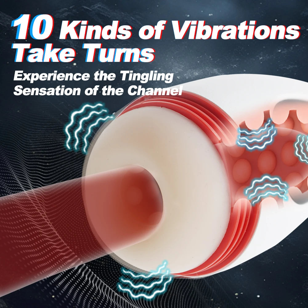 Male Masturbator Cup Blowjob Real Vagina Pocket Pussy Automatic Vibrating Bullet Penis Pump Trainer  Adults Sex Toys For Man