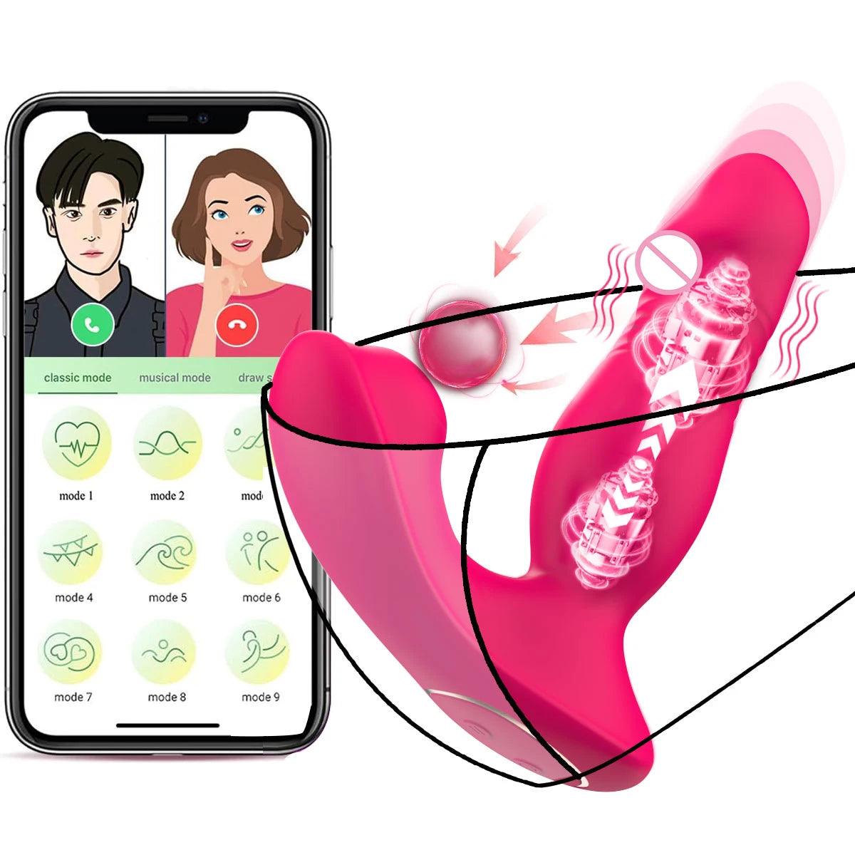 Telescopic Dildo Wearable Panties Vibrators Vagina Sucker G Spot Clitoris Stimulator Wireless Control Sex Toys Anal Massager