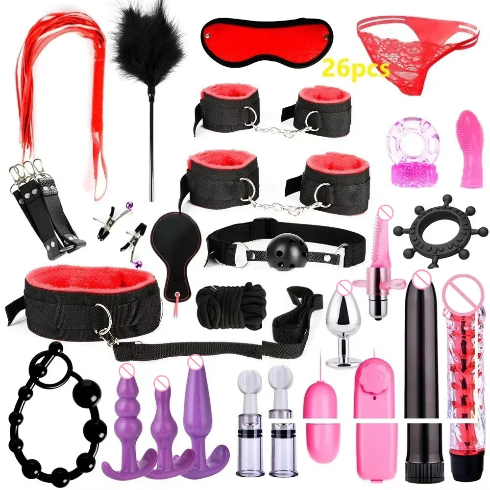 Sex toys for women BDSM sexual couples kit erotic accessories handcuffs for session Anal plug sex game Adult Sexy Toys sexyshop