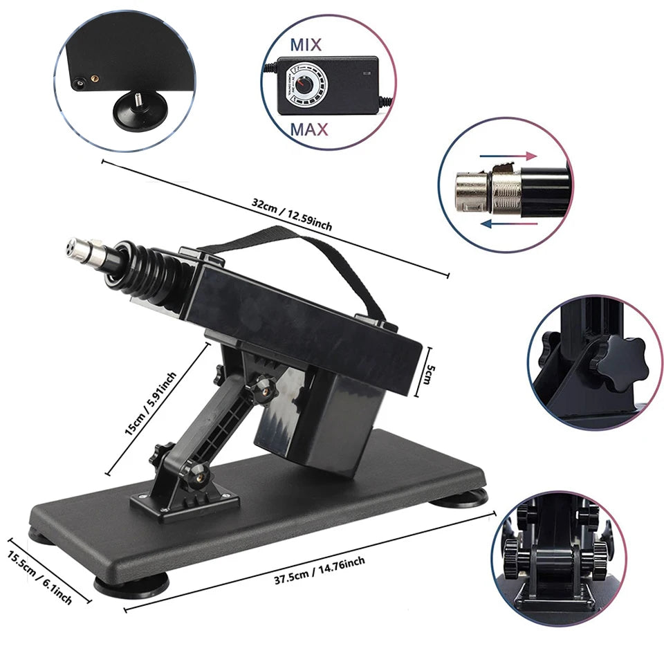 FREDORCH Automatic Thrusting Female Vibrator A2X Sex Machine Pumping Gun Vagina Anal Masturbation Adult Erotic Sex Toys