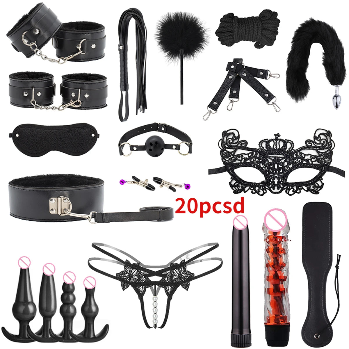Sex toys for women BDSM sexual couples kit erotic accessories handcuffs for session Anal plug sex game Adult Sexy Toys sexyshop