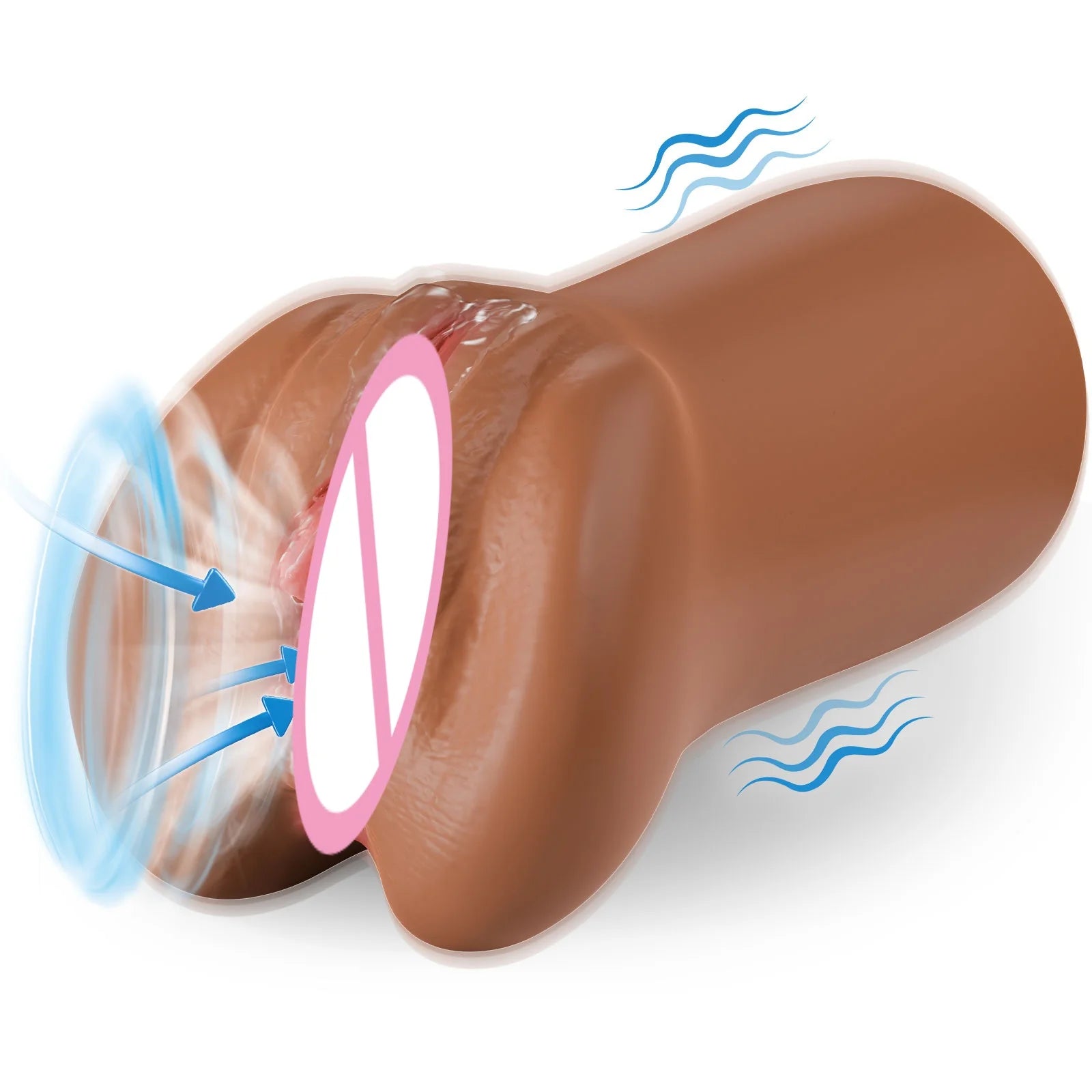 KUSHOR Male Masturbator Realistic Vagina Pocket Pussy Masturbation Cup with 3 Sucking & 10 Vibration Adult Sex Toys for Men