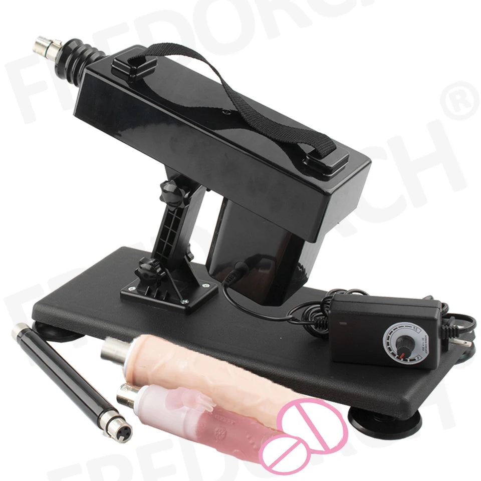 FREDORCH Automatic Thrusting Female Vibrator A2X Sex Machine Pumping Gun Vagina Anal Masturbation Adult Erotic Sex Toys