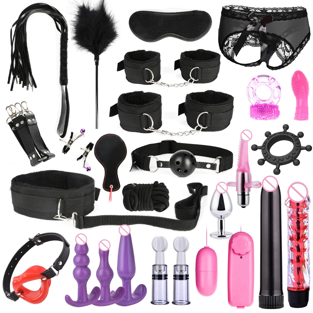 Sex toys for women BDSM sexual couples kit erotic accessories handcuffs for session Anal plug sex game Adult Sexy Toys sexyshop